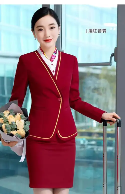 南航空姐制服女职业套装气质女神范美容院工作服酒店前台接待工装