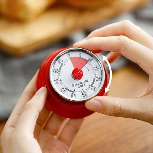 机械计时器复古学生时间管理学习提醒器厨房烹饪定时器kb6白色可计时