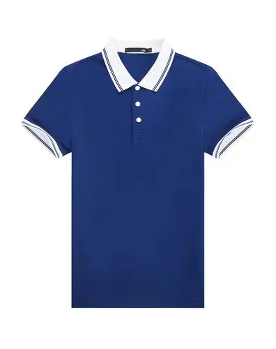 男款 蓝色短袖polo衫