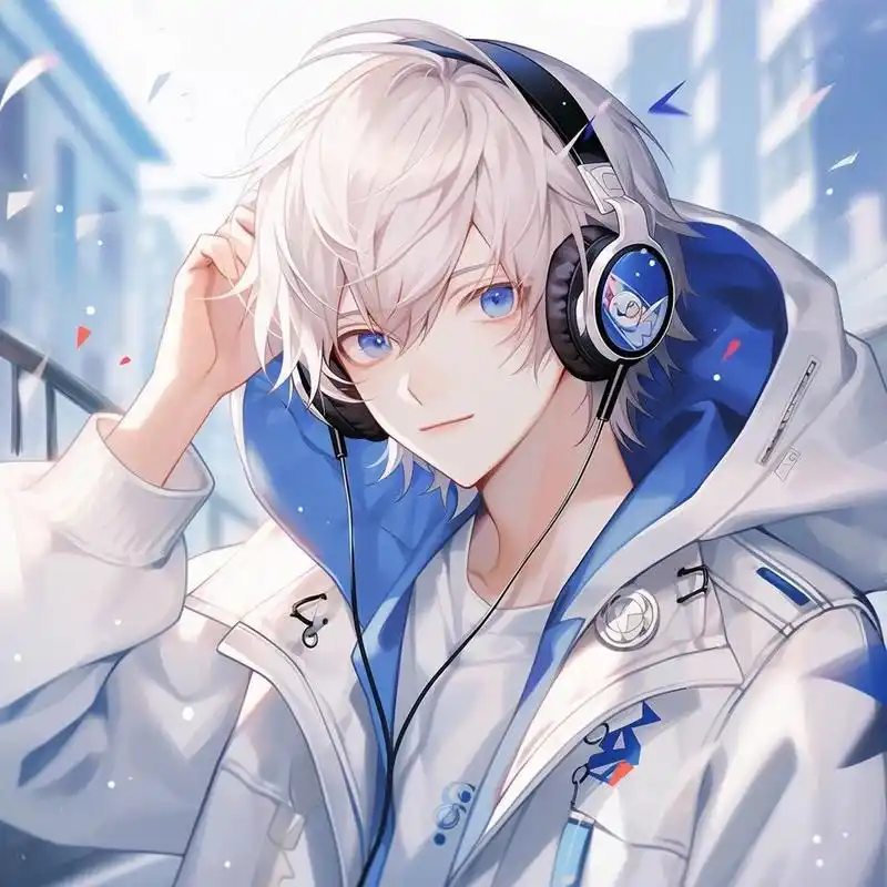 耳机一戴,谁也不爱|动漫男头|男生头像