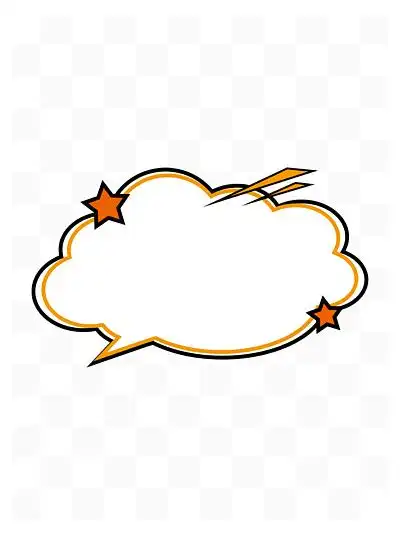 13556卡通可爱爆炸云对话框气泡边框会话框可商用13510对话气泡,连接