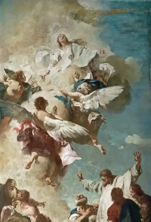 圣母升天油画装饰画