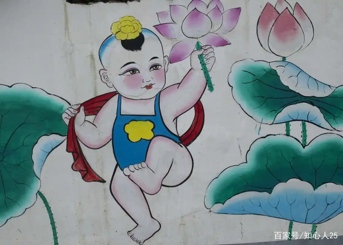 年画儿童天真可爱