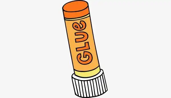 矢量卡通乳白胶