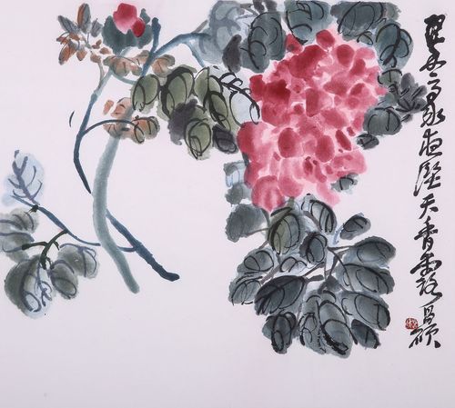 吴昌硕 牡丹【朵云轩木版水印】 国画装饰画非遗收藏馈赠家居