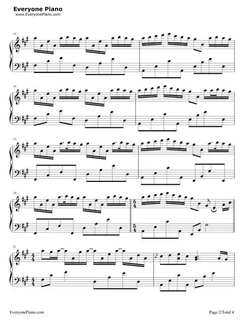 river flows in you-你的心河五线谱预览2