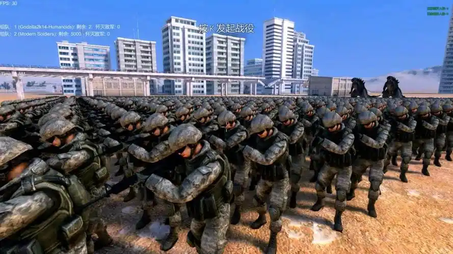 史诗战争模拟器:整个军队能消灭2个哥斯拉怪兽吗
