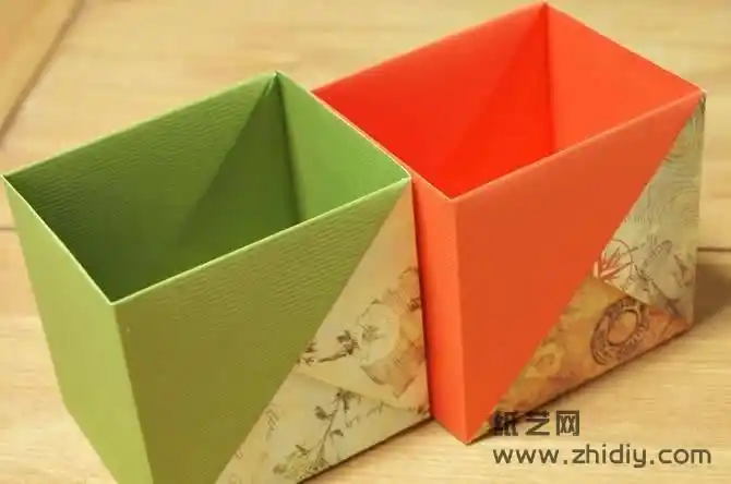 简单手工折纸收纳盒手工diy制作教程