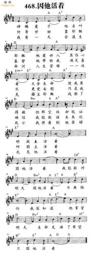 因他活着吉他谱