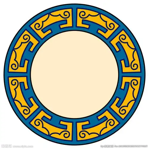 圆形蒙古图案花边素材设计图__花边花纹_底纹边框_设计图库_昵图网