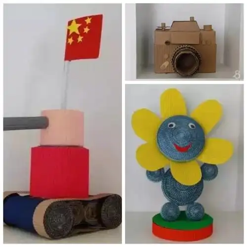 做手工剩下的卡纸,用过的纸巾,画过了的不用的画纸……利用废物材料