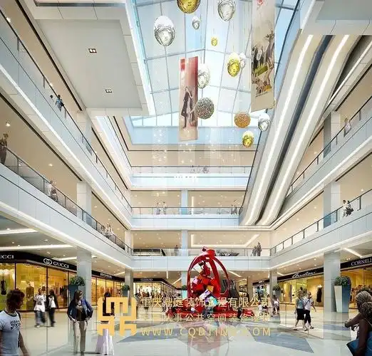 重庆大型购物广场商场装修效果图
