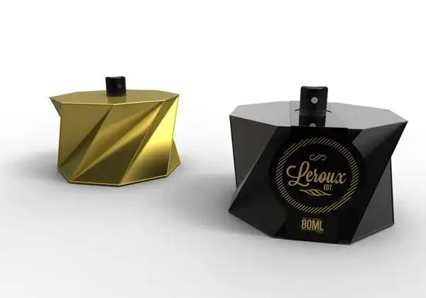 leroux香水纸盒包装设计效果图/产品设计手绘图