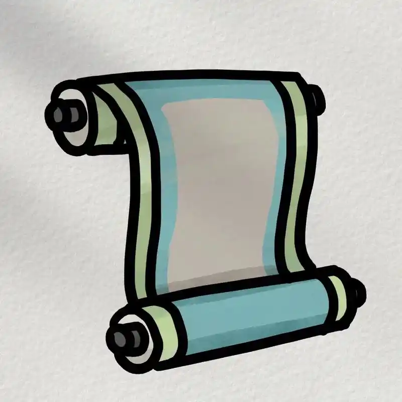 一个卷轴📜.#简笔画教程 - 抖音