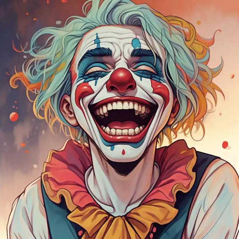 91小丑头像|半哭半笑演绎人生90 这组小丑头像,半边哭半边笑,仿佛