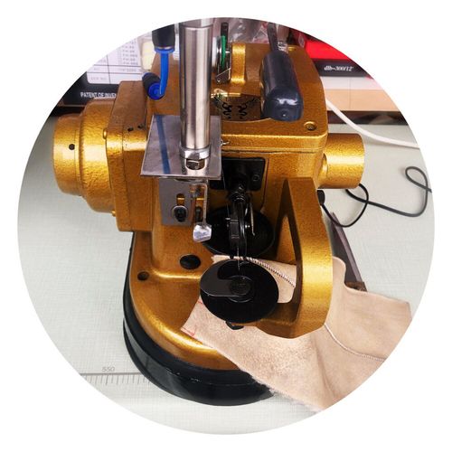 2019爆款颗粒绒皮毛一体直驱自动倒毛裘皮机羊剪绒麂皮绒拼缝机