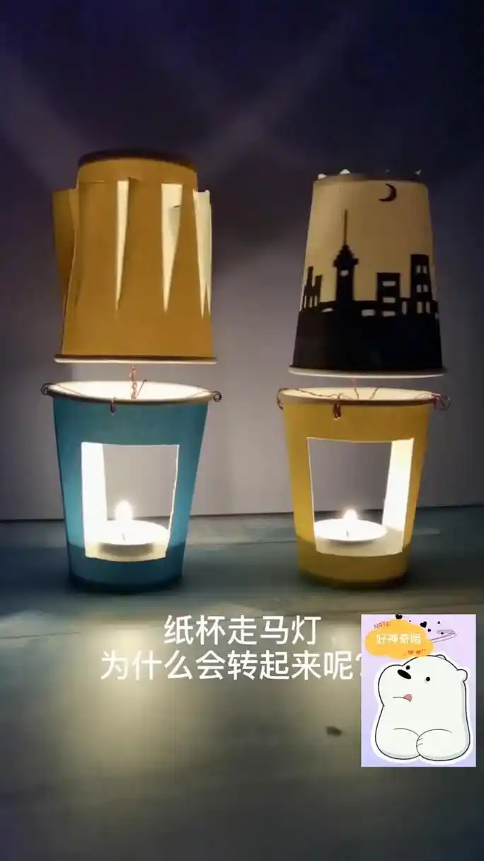 简单的纸杯走马灯快来做一个玩!