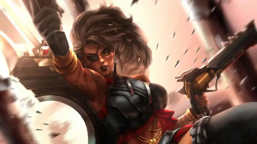 lol英雄联盟 沙漠玫瑰 莎弥拉·范·阿斯特蕾娅 samira·van·astrea