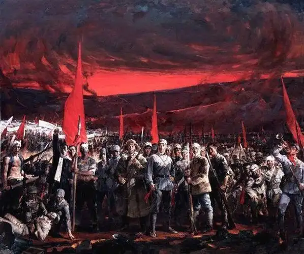 义勇军进行曲 油画