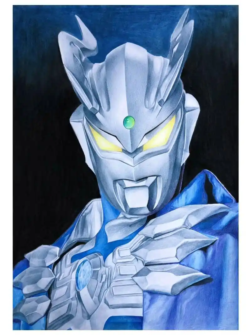 手绘赛罗奥特曼 赛罗应该是现在人气最高的奥特曼了吧?