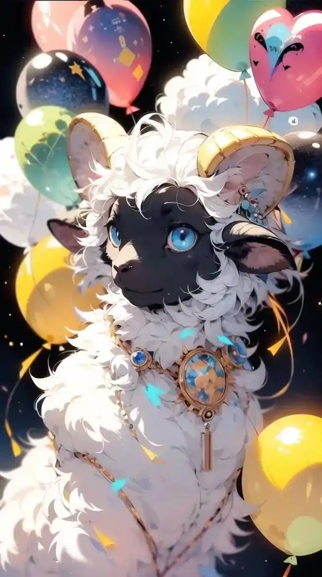 手机壁纸咩咩羊.#十二生肖 #3d二次元 #手机壁纸 #羊  - 抖音