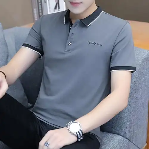 【商务休闲】夏季新款轻薄男士polo衫短袖舒适透气刺绣t恤