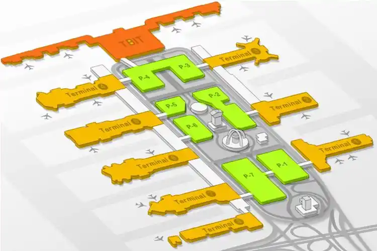 洛杉矶机场航站楼平面图