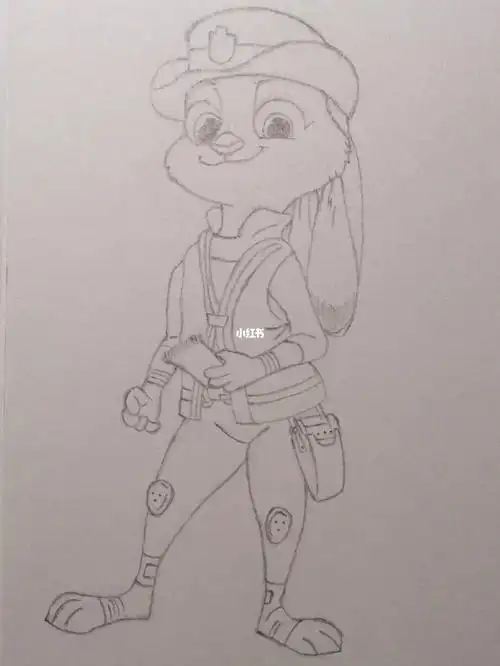 英姿飒爽的兔兔#疯狂动物城  #朱迪  #简笔画
