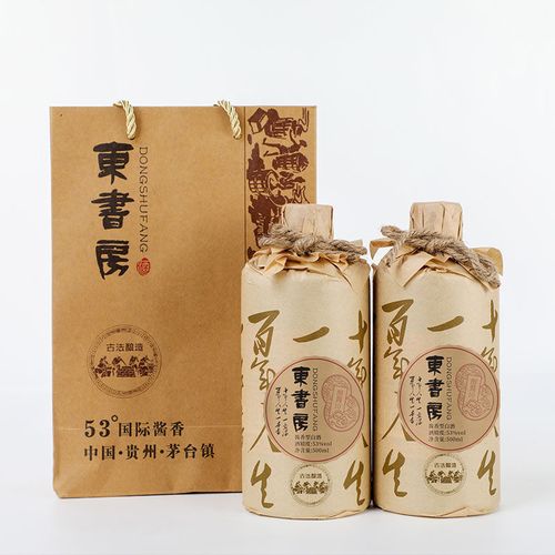 东书房贵州醇酱十贵州53度纯粮酱香型白酒500ml瓶