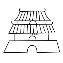 颐和园著名建筑物的简笔画步骤