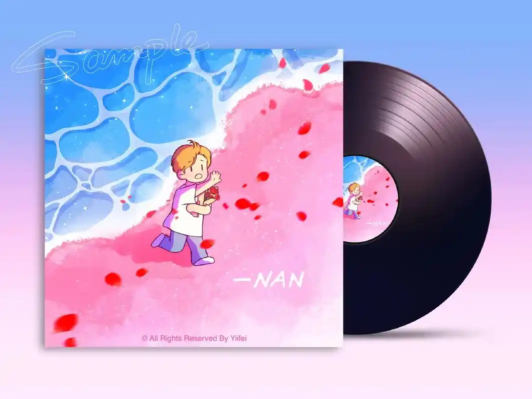 晒晒稿子(29070`29)近期画的几张比较喜欢的歌曲封面 #专辑