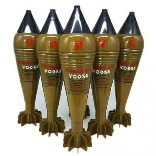 中美合资伏特加白酒炮弹形状迫击炮子弹头伏特加40° 500毫升