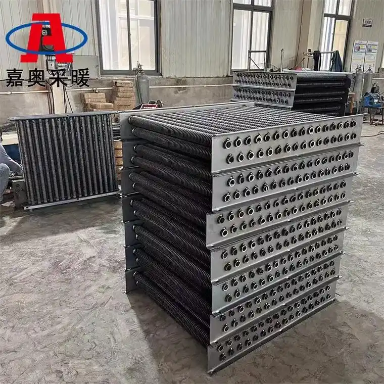 翅片管换热器.翅片管散热器是通过燃烧燃料,加热媒介,采用对流 - 抖音