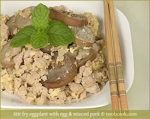 stir fry eggplant with minced pork and egg | flickr – 相片分享!