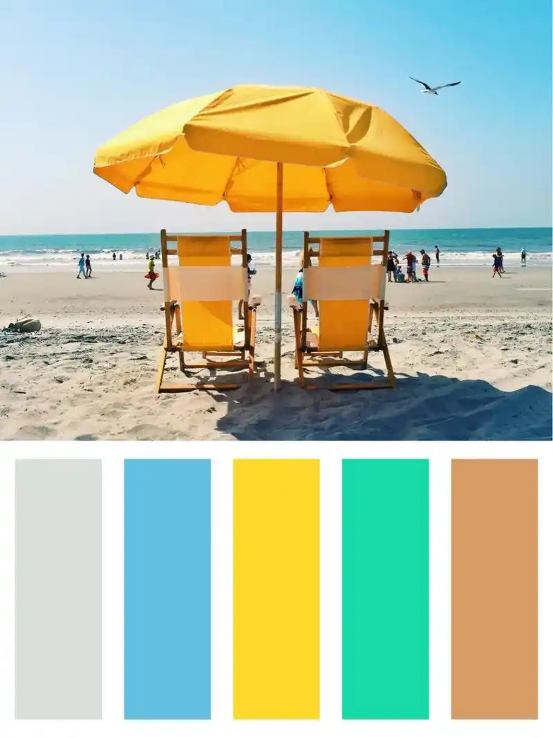 配色分享丨夏日色卡精选合集  9215提起夏日必去打卡旅游地, - 抖