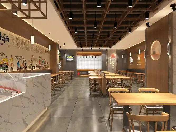 现代兰州牛肉面店面 - 效果图交流区-建e室内设计网