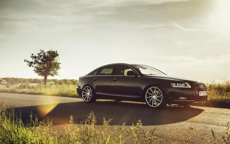 audi a6 car, glare, road 640x1136 iphone 5/5s/5c/se wallpaper