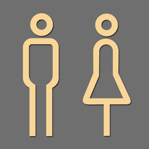 个性公共公共卫生卫生间标识立体男女洗手间提示亚克力标志牌