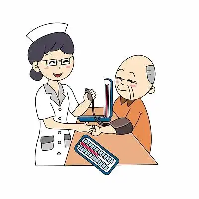 测血压 血压正常 卡通人物组合 png素材量血压元素