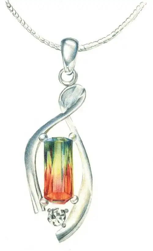 彩铅教你十步画一幅珠宝图