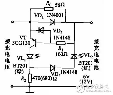 充电器充满变灯电路图五款充电器充满变灯指示电路详细一般充电器的