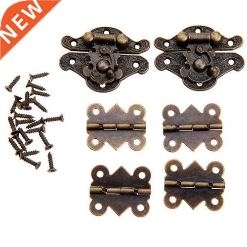 6pcs/set cabinet hinges with antique bronze jewelry wooden b