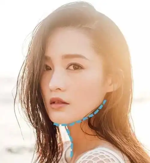 侧颜杀(下颌角流畅 天鹅颈)