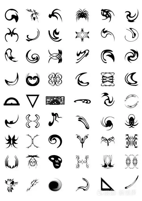 各种各样的几何形状的曲线