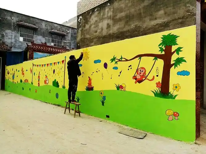 商丘幼儿园墙绘彩绘喷绘