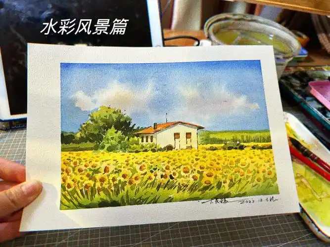 寻找小红书绘画大神  #手绘  #水彩风景  #风景  #治愈系风景