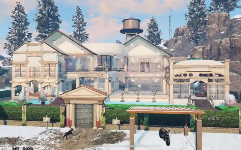 lis甜甜明日之后双人欧式水景花园别墅内饰内饰做法见相邻动态蓝图