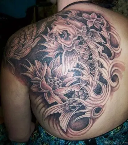 50 graceful koi fish tattoos for back
