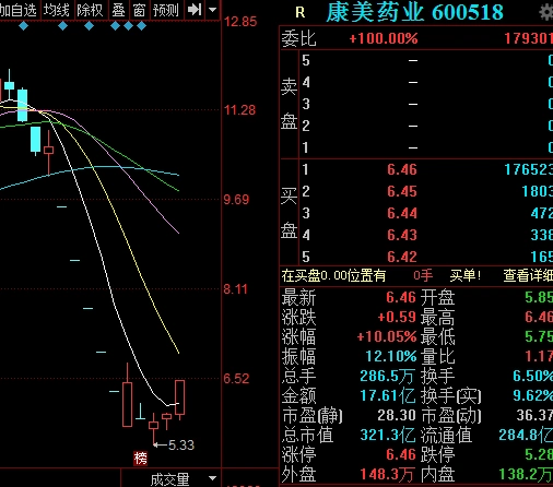康美药业超17万手买单封涨停,机构近期连续抄底