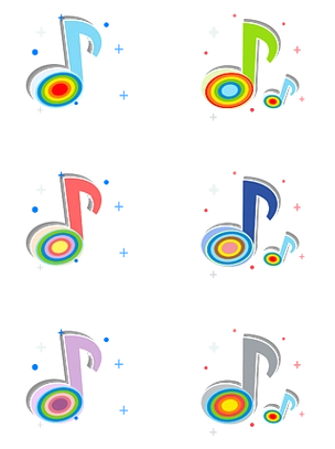 音符浅色抖音音乐图标png